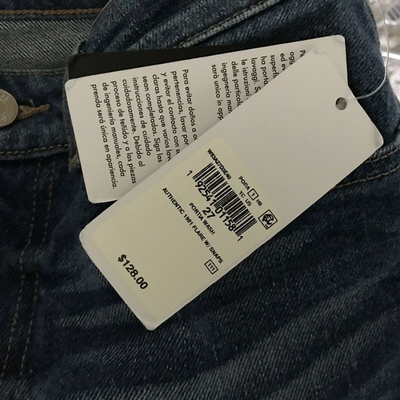 New Guess 1981 Flare Snap Button Jeans 27 Long - Picture 6 of 8